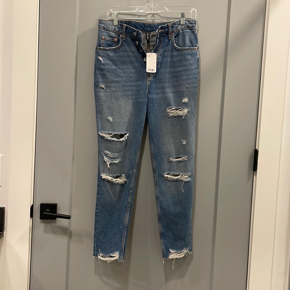H&M high waisted denim jeans size 6 (new/with tags)